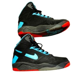 Nike Air Flight Lite High Basketball Shoes Size 11.5 Black, Pink, Blue